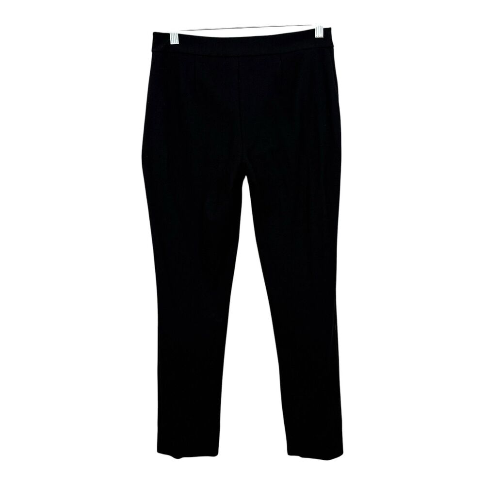 Diane Von Furstenberg Crop Ankle Trouser Sz 4 DVF Black Ponte Tapered Leg Pants